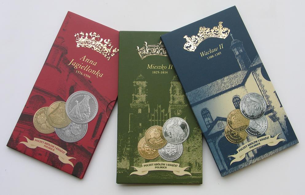 Koronowani Królowie Polski: Anna Jagiellonka, Mieszko II, Wacław II, 2007-2008 + WYSYŁKA GRATIS