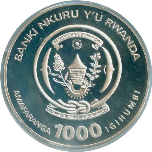 1000 f, Trzewikodzioby (Shoebill with 4 diamond eyes, 3 oz silver), 2009