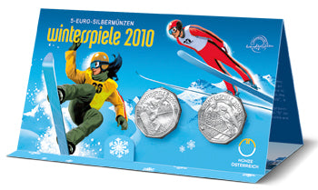 2 x 5 Euro, Winter Games 2010: Ski-jump and Snowboard, 2010
