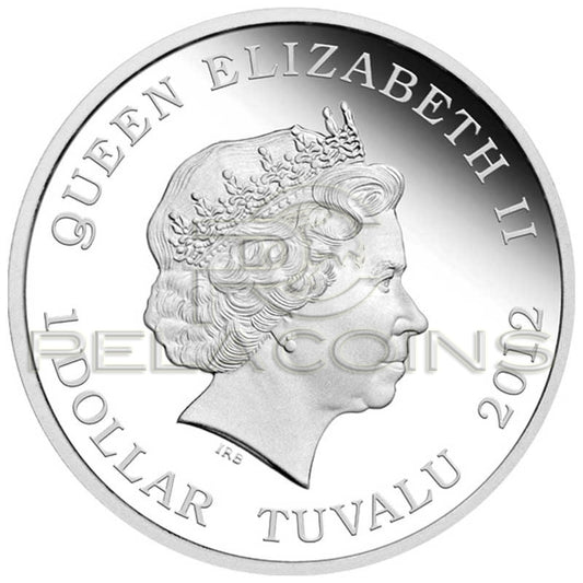 Tuvalu 2012 $1 Black Rhinoceros Wildlife in Need