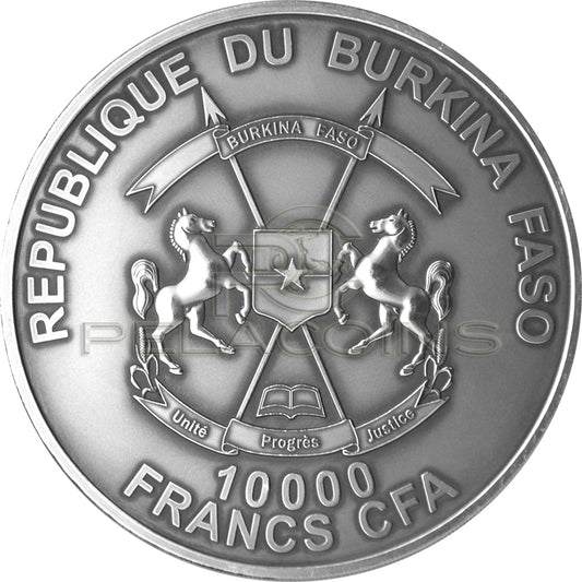 Burkina Faso 2014 10.000 Francs Kanonizacja Jana Pawła II 1kg tylko 78 pcs