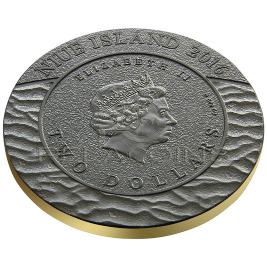 Niue Island 2016 2$ Evolution of Earth - Trilobites 2oz Max. relief