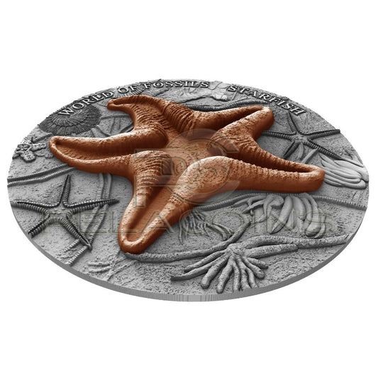 Niue Island 2019 2$ World of Fossils - Starfish 2oz