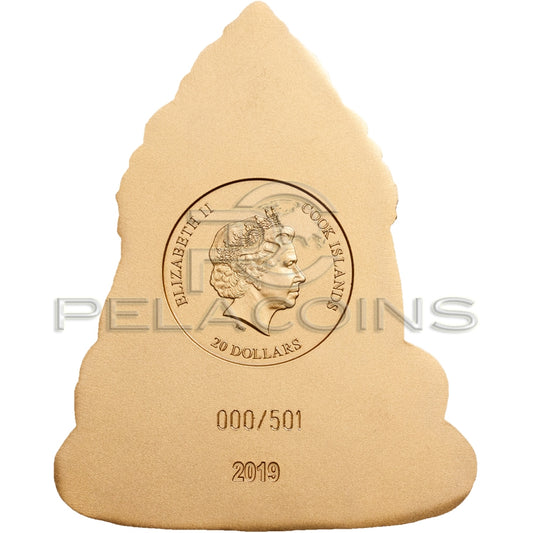 Cook Islands 2019 20$ LORD GANESHA Shaped 3oz