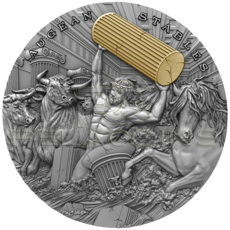 Niue 2021 5$ 12 Prac Herkulesa - STAJNIE AUGIASZA 2oz