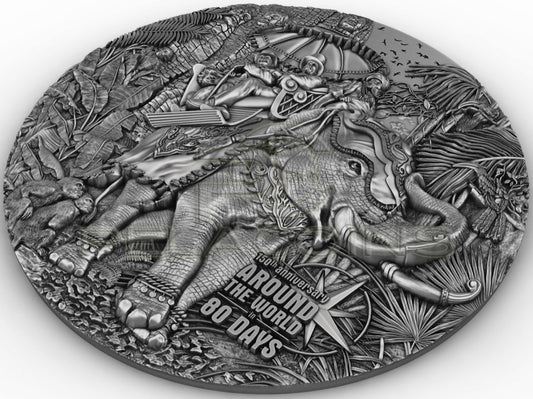 Niue Island 2022 5$ 150th anniversary - Around the World in 80 Days 3oz Silver Coin