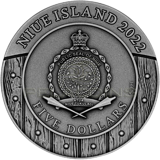 Niue Island 2022 5$ Woman Warrior IV - Boudica 2oz
