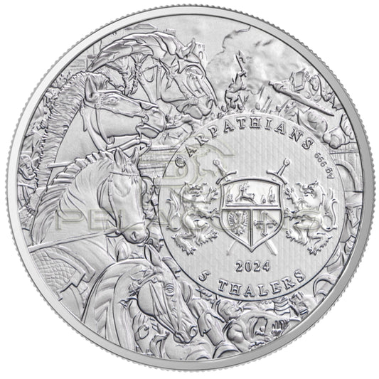 Carpathians 2024 5 Thalers Four Horsemen of Apocalypse - Red Horse 1oz