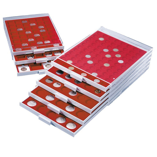 Kaseta MBG CAPS 32 na monety 10 zł w kapslach + szuflada w kolorze szarym