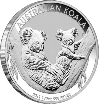 0,5 $, Srebrna moneta lokacyjna Koala 1/2 oz, 2011