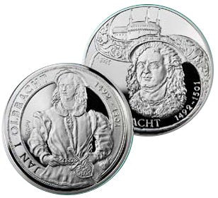 Koronowani Królowie Polski - Jan Olbracht (1492-1501) - zestaw srebrny, 2009