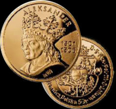 Koronowani Królowie Polski - Aleksander Jagiellończyk (1501-1506) - blister numizmatyka, 2009