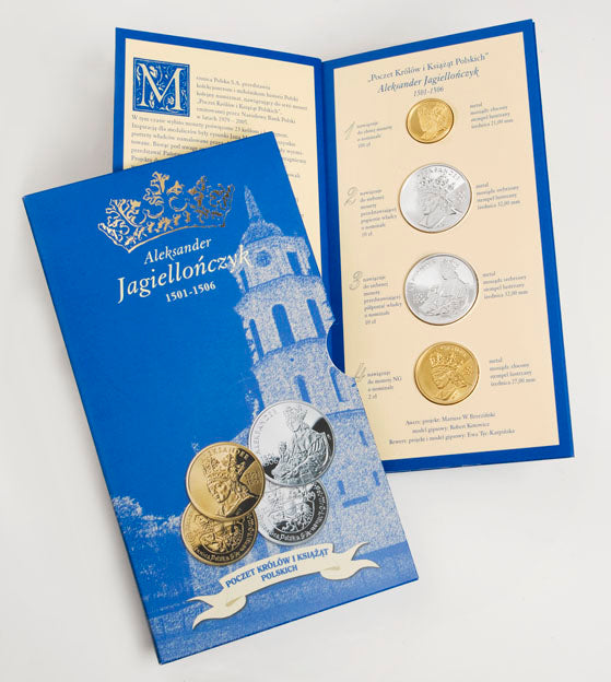 Koronowani Królowie Polski - Aleksander Jagiellończyk (1501-1506) - blister numizmatyka, 2009