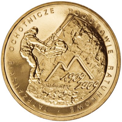 2 zł, 100. rocznica powstania Tatrzańskiego Ochotniczego Pogotowia Ratunkowego, 2009