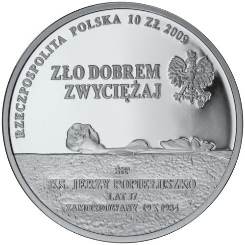 10 zł, 25. rocznica śmierci Księdza Jerzego Popiełuszki, 2009
