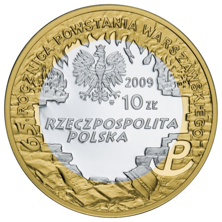 2 x 10 zł, 65. rocznica Powstania Warszawskiego - poeci warszawscy (K. K. Baczyński, T. Gajcy), 2009