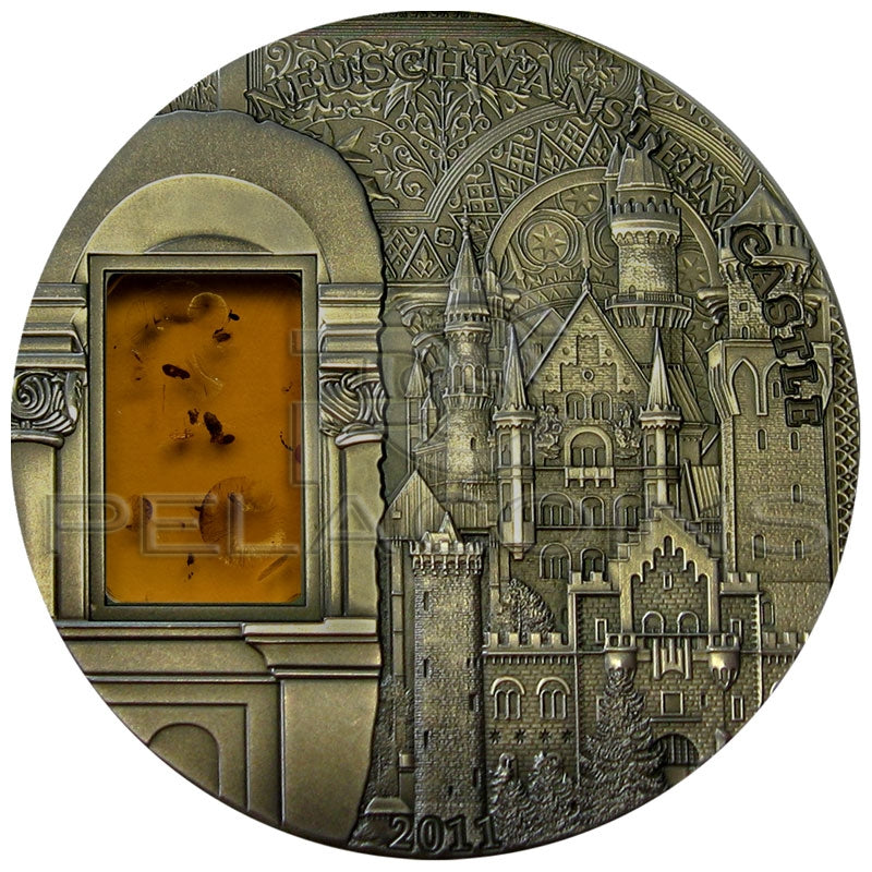 PALAU 2011 10$ ZAMEK NEUSCHWANSTEIN - MINERAL ART III