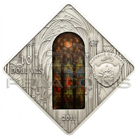 Palau 2011 10$ St. Patrick New York Sacred - Art Holy Windows