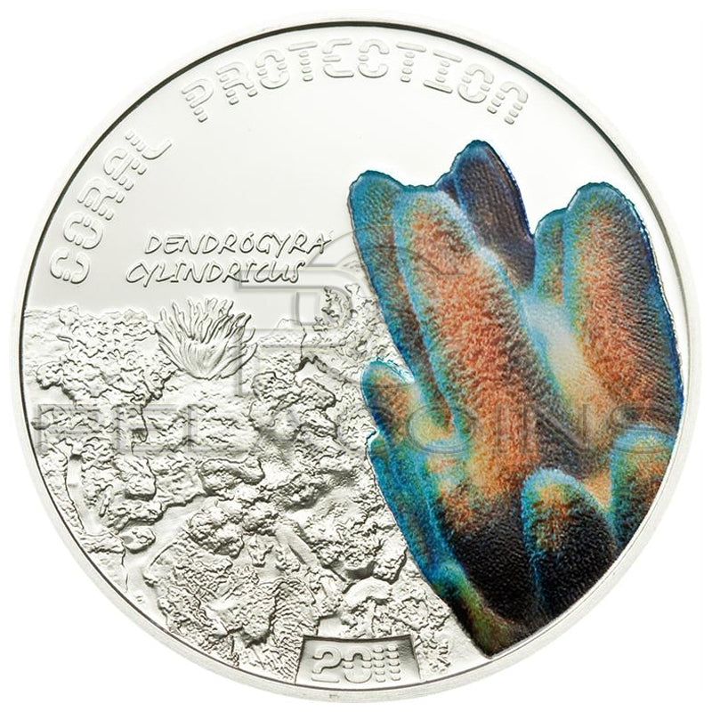 Tuvalu 2011 1$ Coral Protection - Dendrogyra Cylindricus