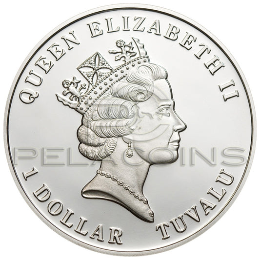 Tuvalu 2011 1$ Coral Protection - Dendrogyra Cylindricus