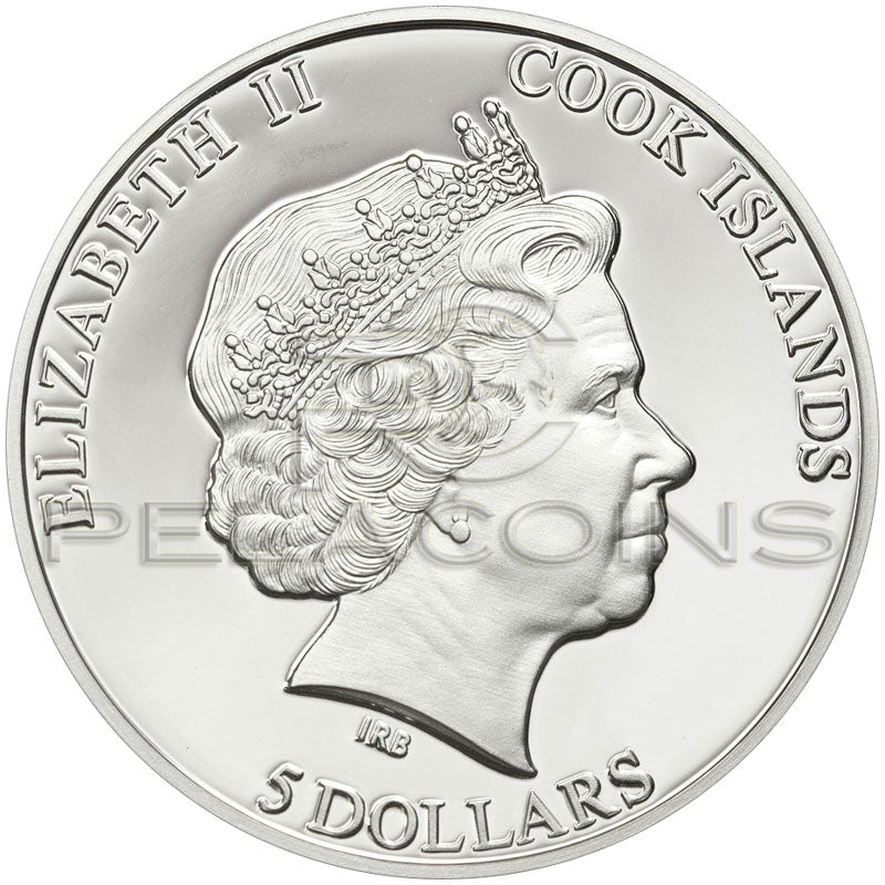 Cook Islands 2011 5$ Meteoryt- The Muonionalusta