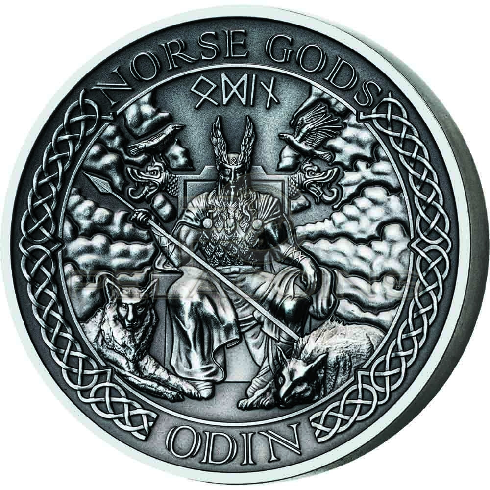 Cook Islands 2015 10$ Norse Gods I - Odin 2oz Ultra High Relief