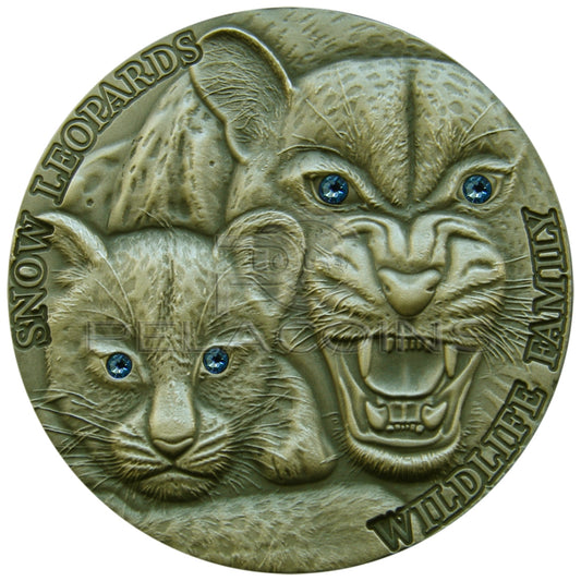 Niue Island 2015 1$ Wildlife Family III - Snow Leopards 1oz
