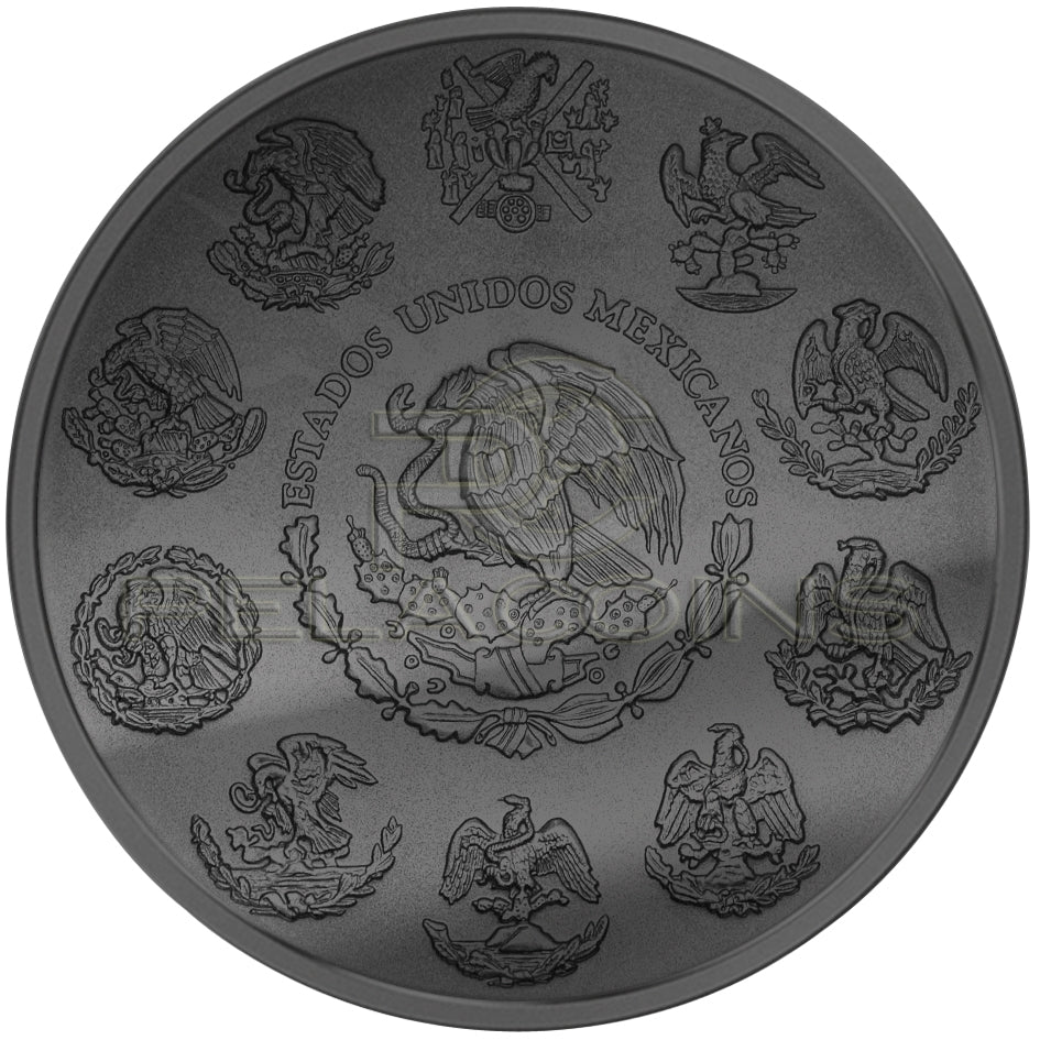 Mexico 2015 1$ Libertad Golden Enigma 1oz Ruthenium Goldplated Silver Coin