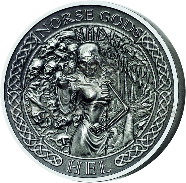 Cook Islands 2015 10$ Norse Gods IV - Hel 2oz Ultra High Relief