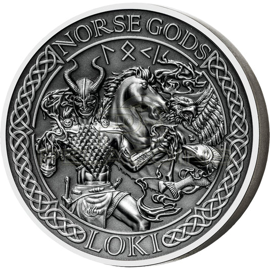 Cook Islands 2016 10$ Norse Gods VI - Loki 2oz Ultra High Relief