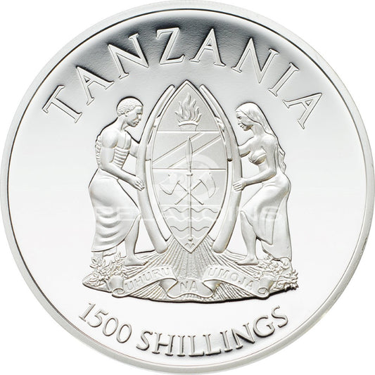 Tanzania 2016 1500 Francs The Black Panther - Rare Wildlife 2oz
