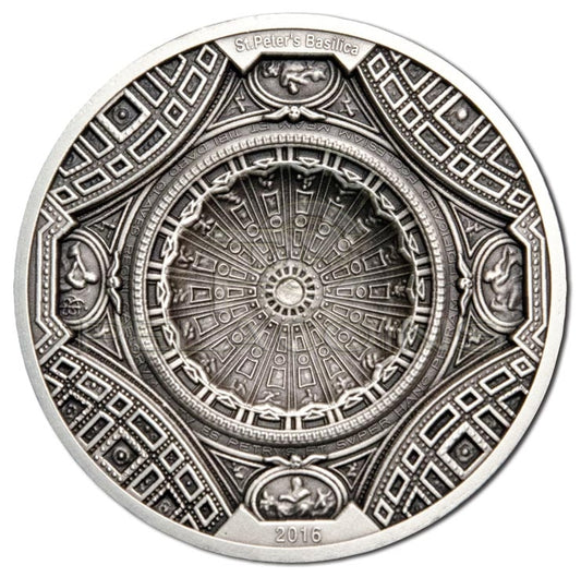 Cook Islands 2016 20$ Temple of Heaven - St Peters Basilica 4 Layer 100g Silver
