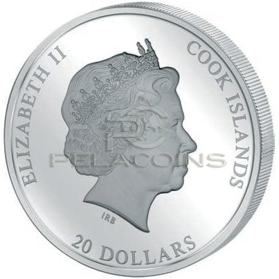 Cook Islands 2016 20$ Masterpieces of Art Caspar David Friedrich - Sea of Fog 3oz