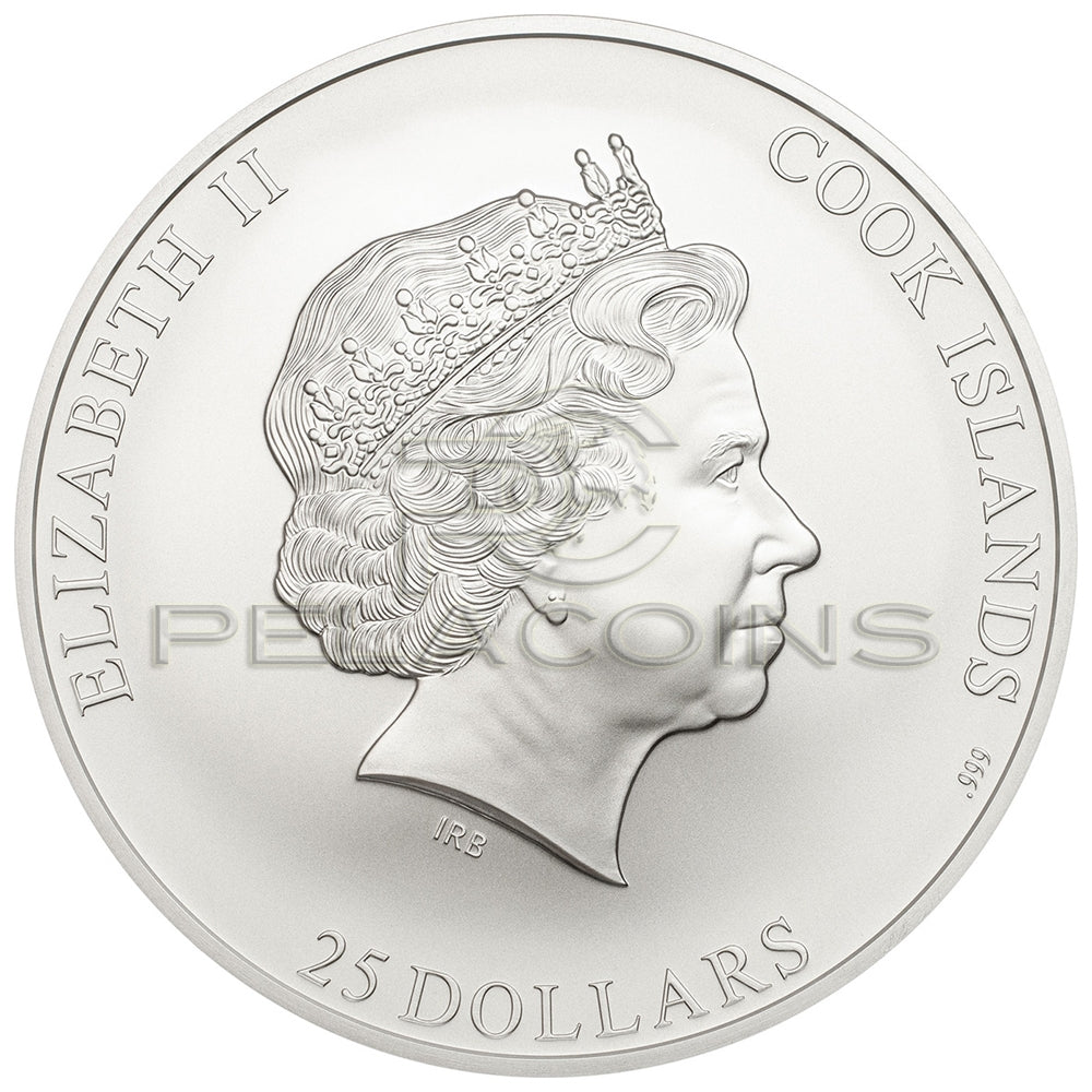 Cook Islands 2016 25$ Denali Summit 5oz Silver