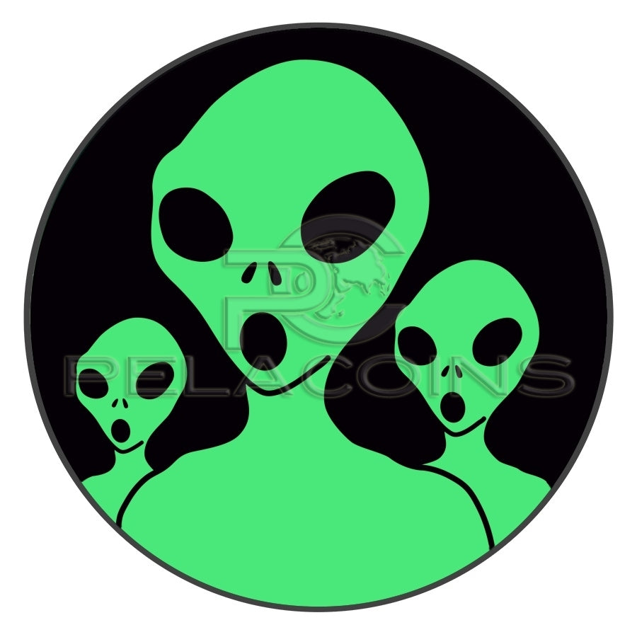 USA 2017 1$ Liberty Eagle - Alien Glow in the Dark Black Ruthenium 1oz