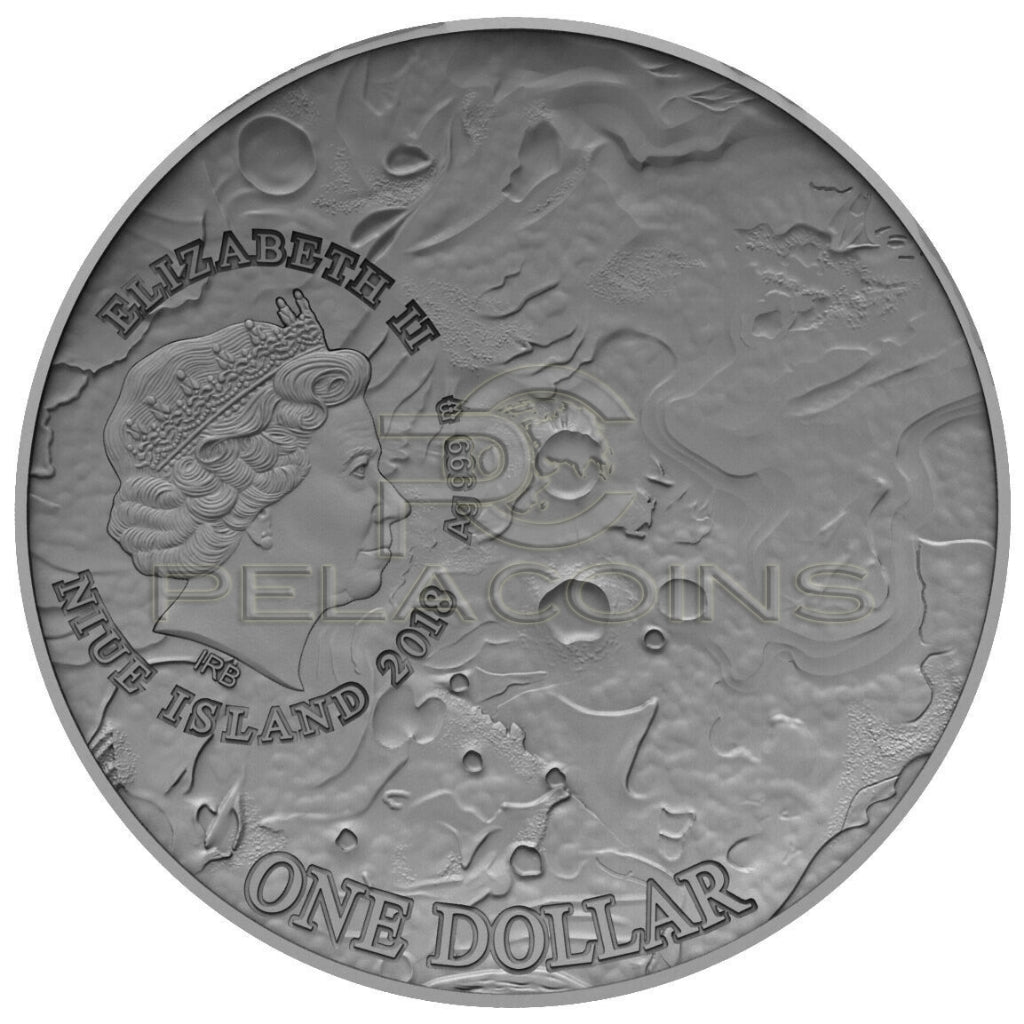 Niue Island 2018 1$ Solar System - Vesta NWA 4664 Meteorite 1oz