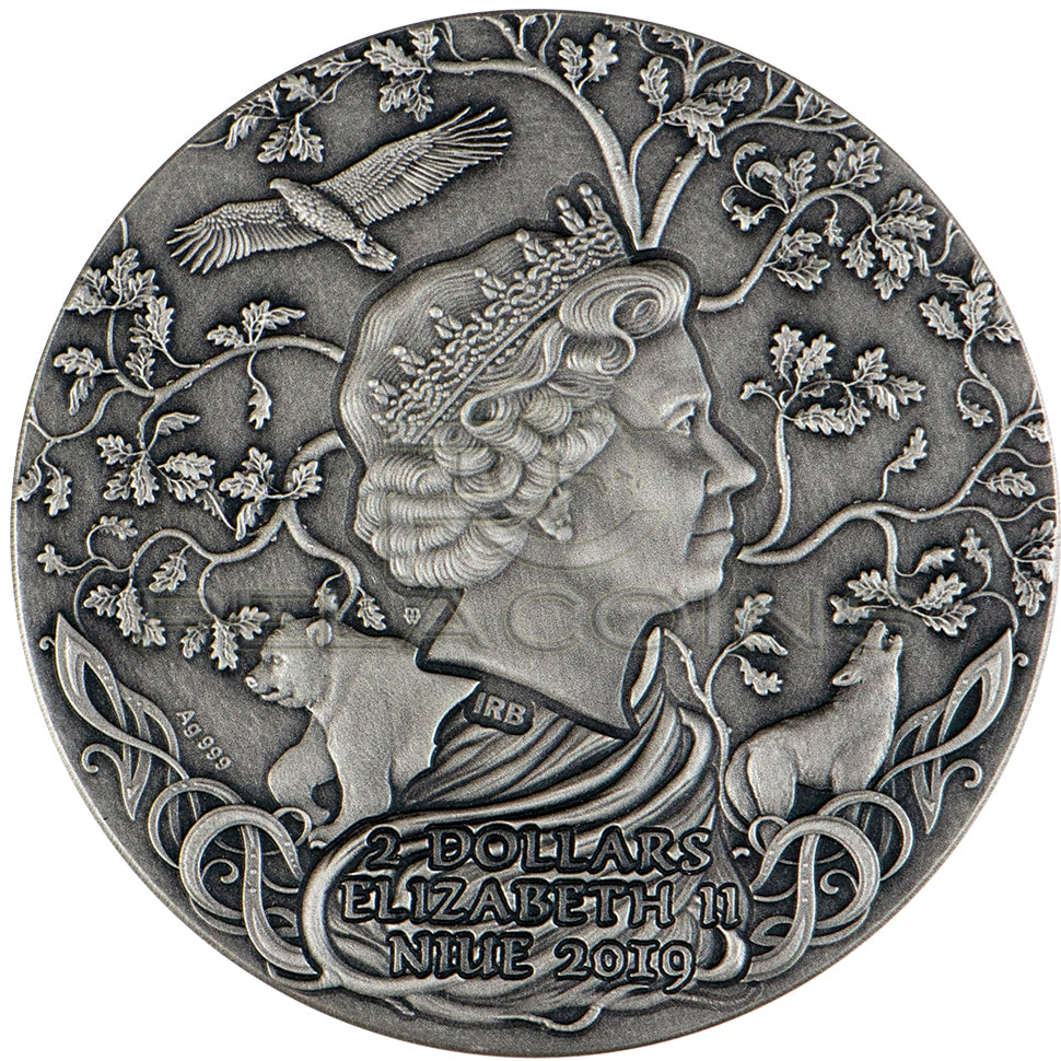 Niue Island 2019 2$ Slavic Gods - Svetovid 2oz