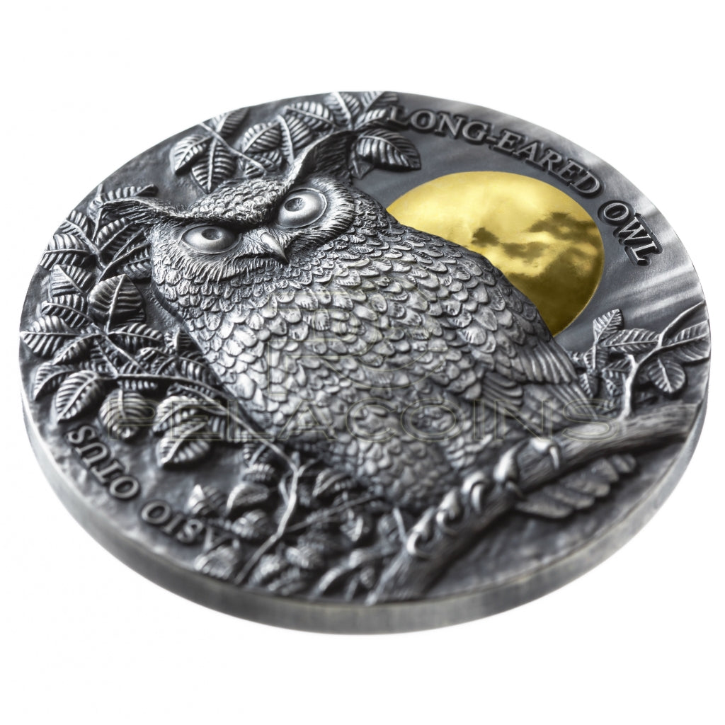 Niue Islands 2019 5$ Long-Eared Owl 2oz