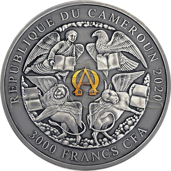 Cameroon 2020 3000 Francs ST MICHAEL AND THE DRAGON Apocalypse 3oz Silver Coin