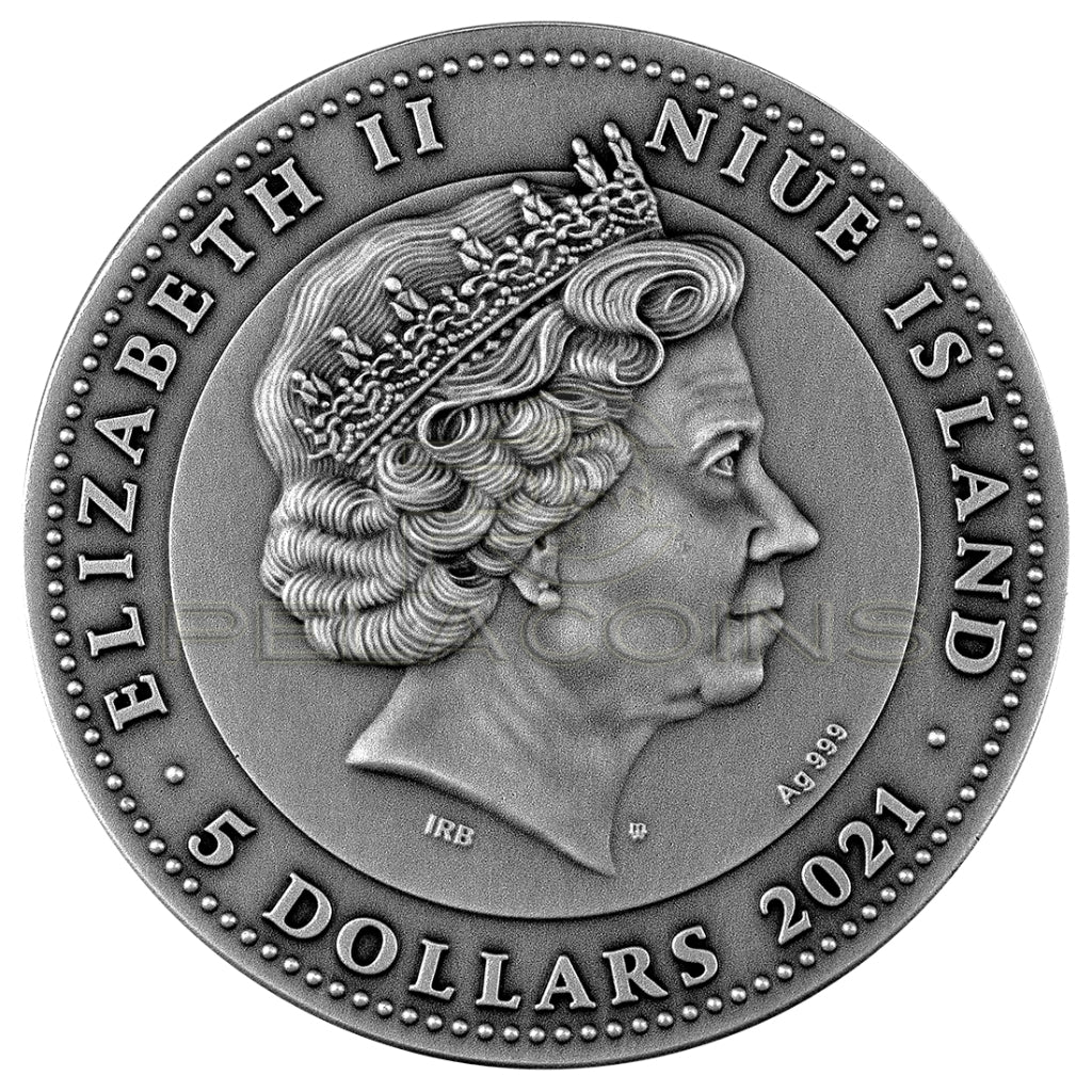 Niue 2021 5$ Ancient Gods – Ares and Mars 2oz