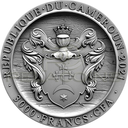 Cameroon 2021 3000 Francs Zaporozhian Cossack Legendary Warriors 3oz
