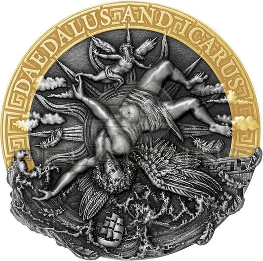 Niue Island 2021 5$ DEDAL AND IKAR - MYTHOLOGY 2oz