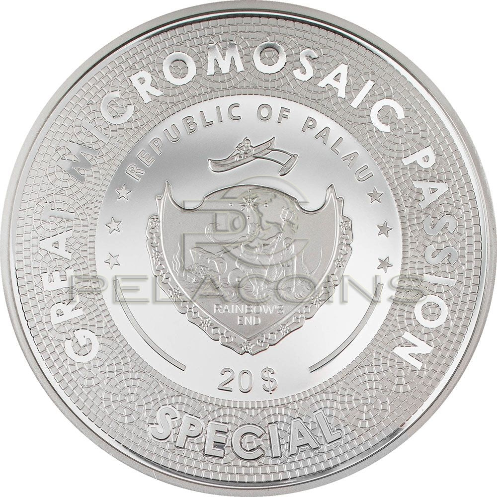 Palau 2022 20$ Five Ladies Great Micromosaic Passion - Special Edition 5oz