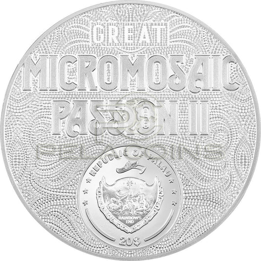 Palau 2023 20$ FRIDA KAHLO LA MARAVILLA Great Micromosaic Passion II 3oz