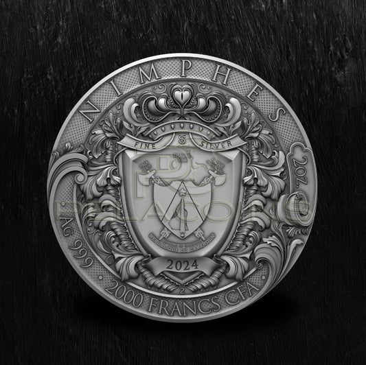 Cameroon 2024 2000 Francs NYMPHS 2oz Silver Coin