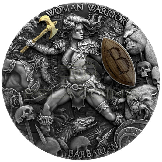 Niue Island 2024 5$ Woman Warrior V - Barbarian 2oz