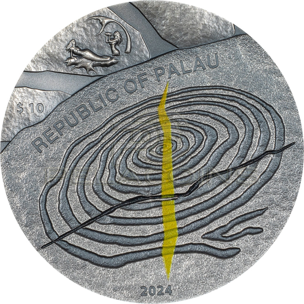 Palau 2024 10$ Chaco Culture Sun Dagger – Equinox & Solstice