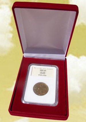 Etui na monetę ogradowaną o nominale 10 zł, 20 zł lub klipę
