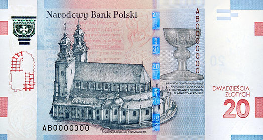 20 zł, Chrzest Polski - Banknot kolekcjonerski - 1050. rocznica Chrztu Polski, 2016