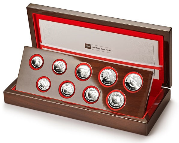 100 lat złotego - zestaw srebrny, 2019